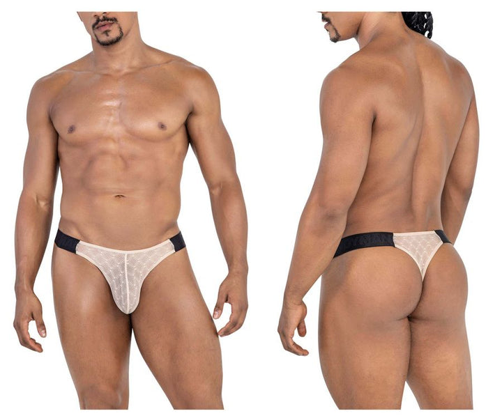 CandyMan Mesh Thongs in Beige – men's thongs