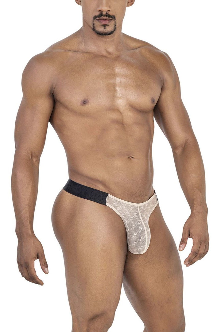 CandyMan Mesh Thongs in Beige – men's thongs