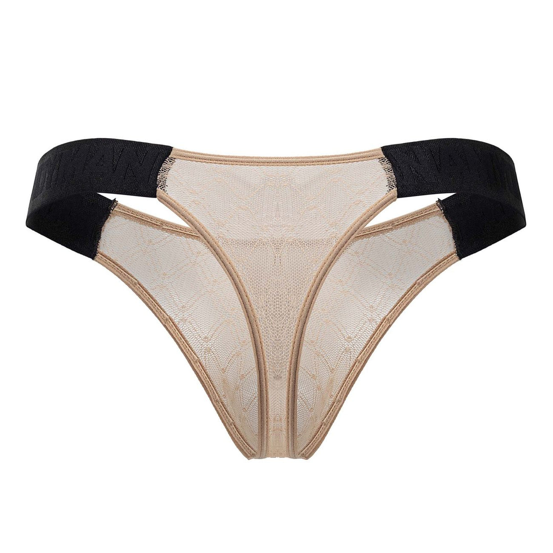 CandyMan Mesh Thongs in Beige – men's thongs