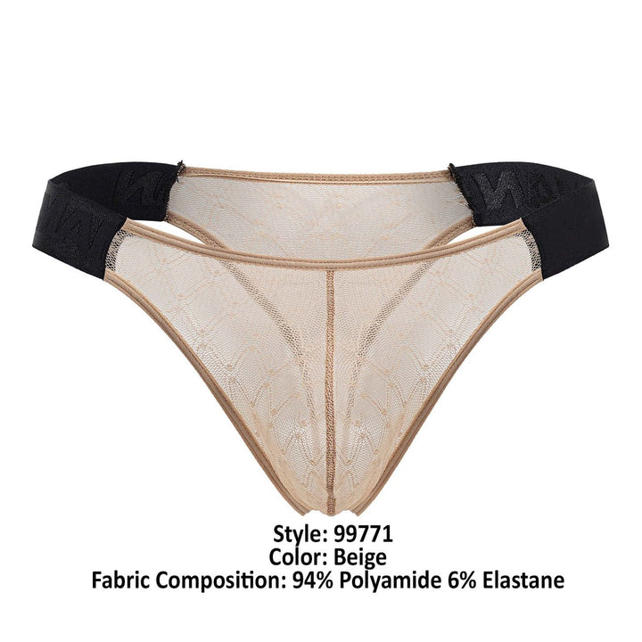 CandyMan Mesh Thongs in Beige – men's thongs
