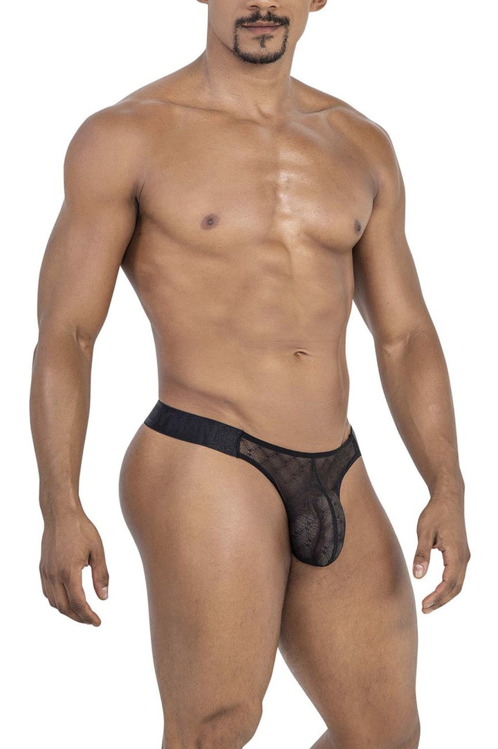 CandyMan Mesh Thongs in Black – men's thongs