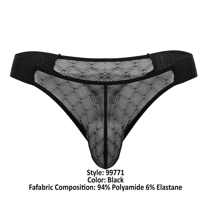 CandyMan Mesh Thongs in Black – men's thongs