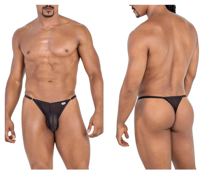 CandyMan Mesh Thongs in Black – men's thongs
