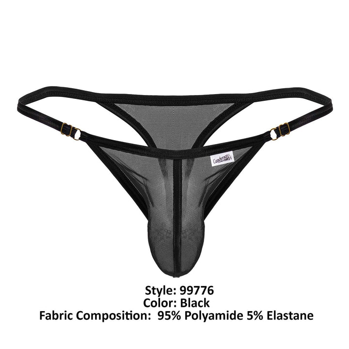 CandyMan Mesh Thongs in Black – men's thongs