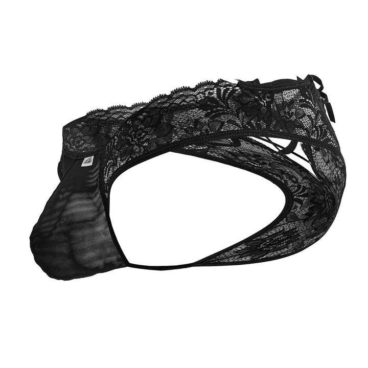 CandyMan Lace Thongs in Black – men's thongs