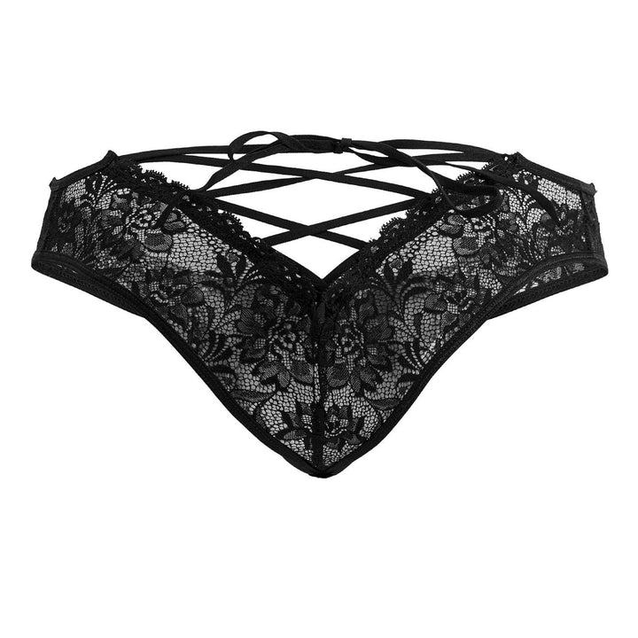CandyMan Lace Thongs in Black – men's thongs