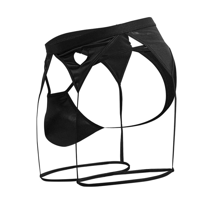CandyMan Garter Outfit in Black – men's thongs