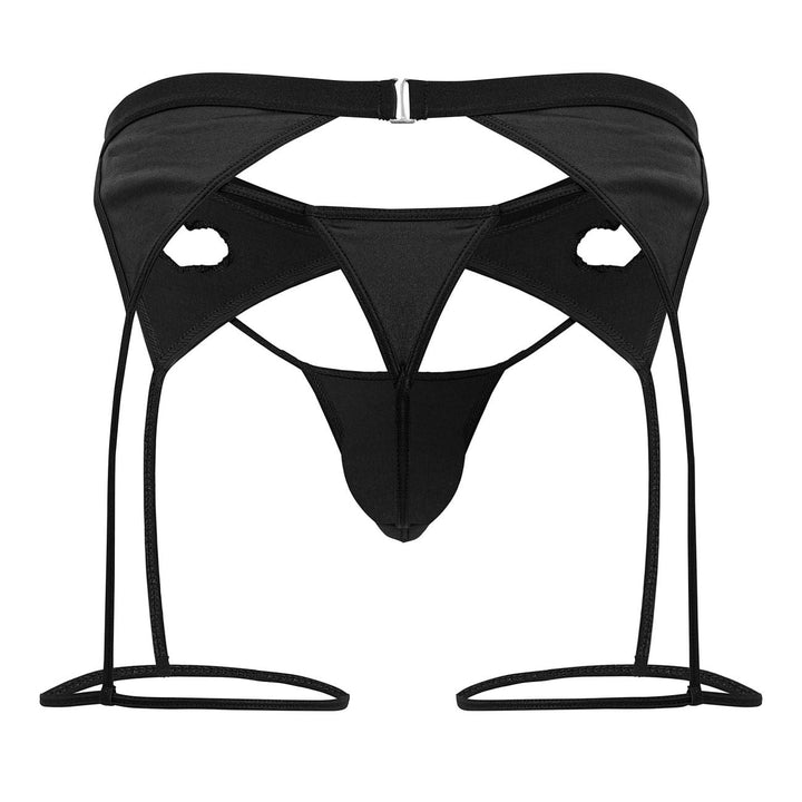 CandyMan Garter Outfit in Black – men's thongs