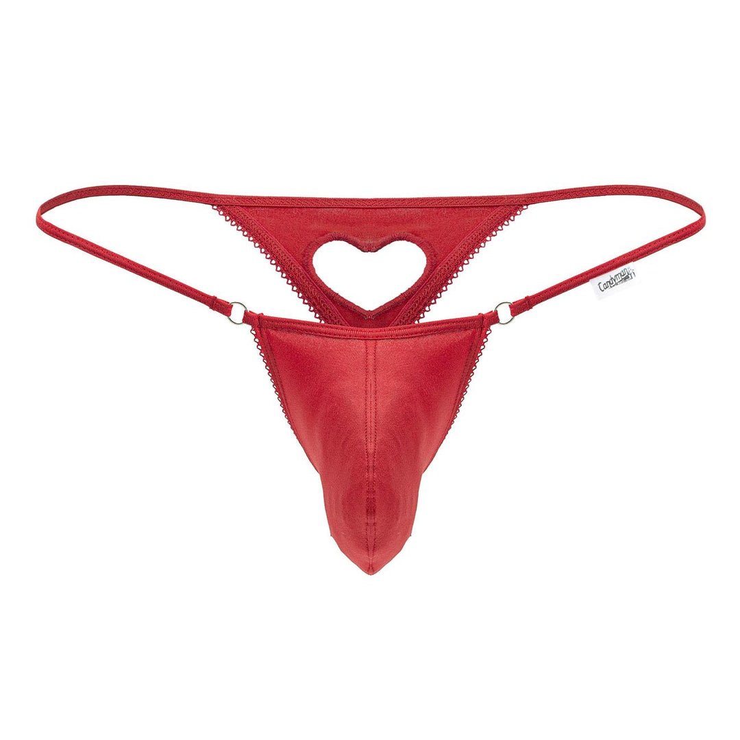 CandyMan Heart Thongs in Red – men's thongs