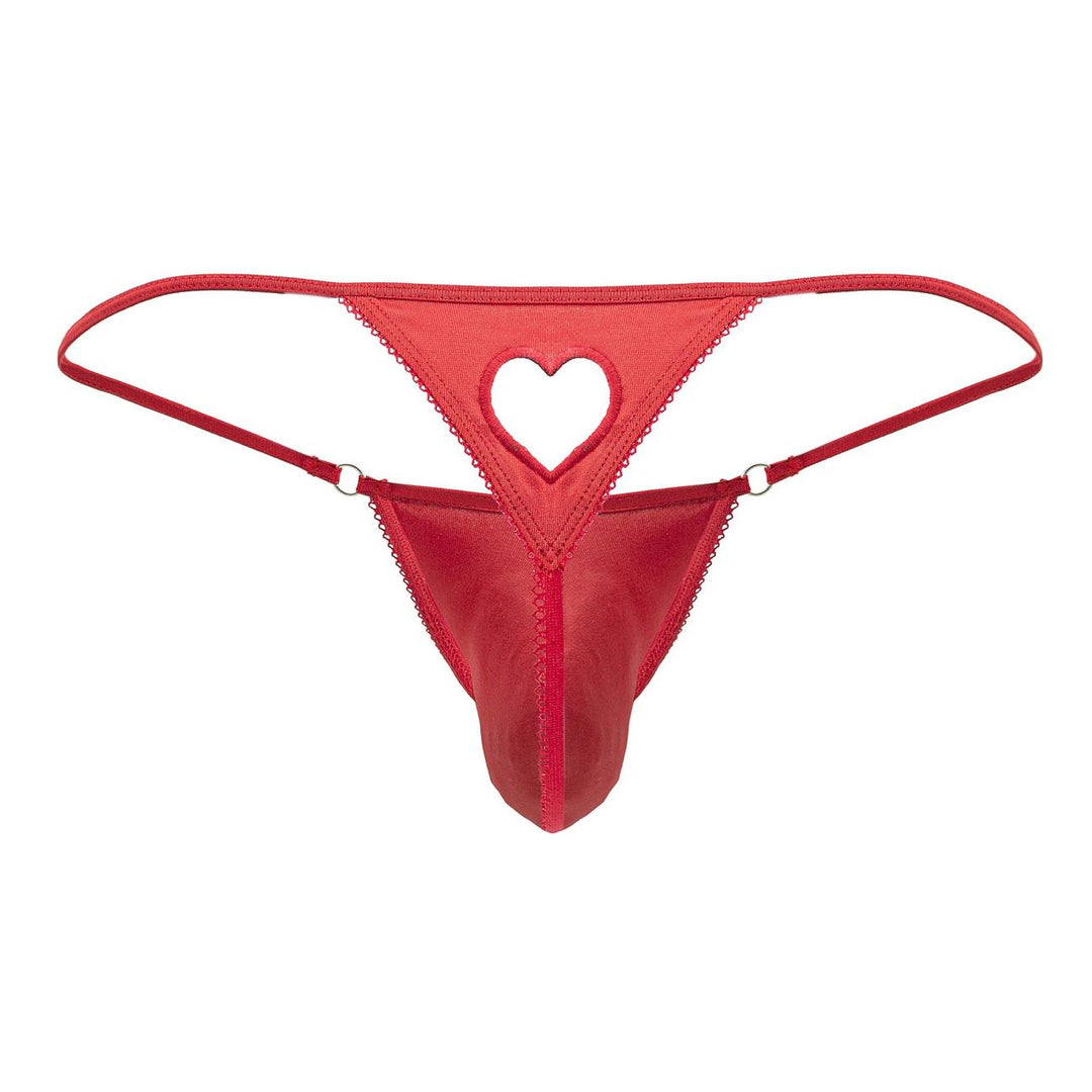 CandyMan Heart Thongs in Red – men's thongs