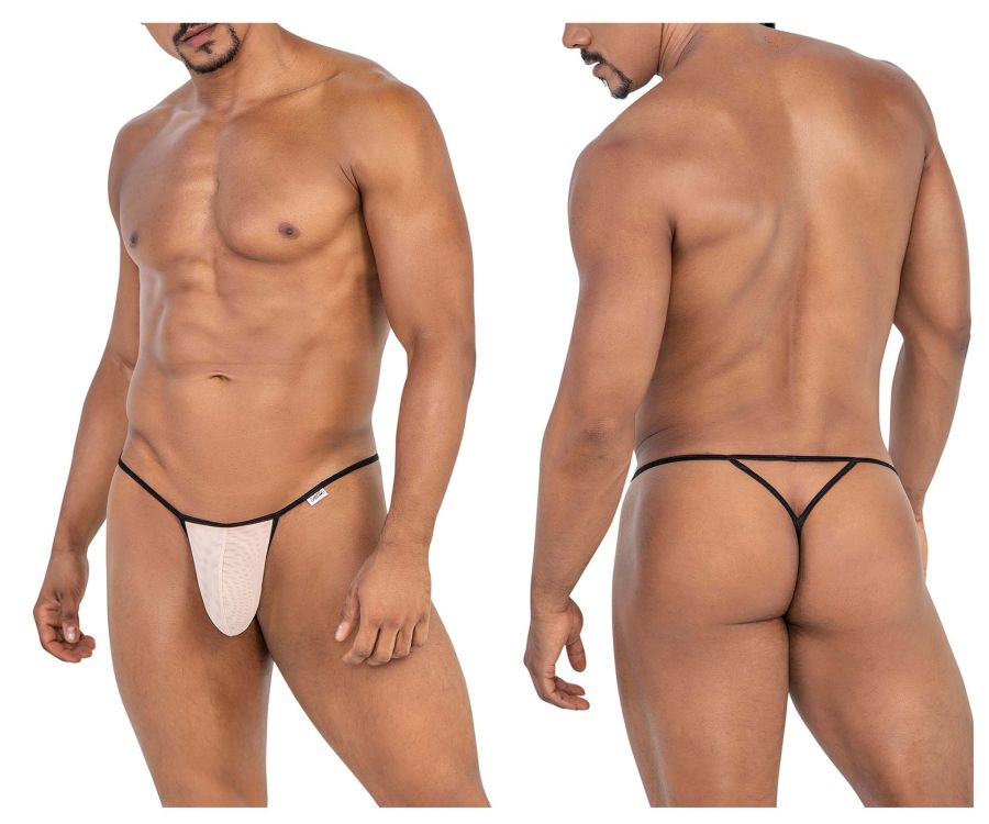 CandyMan Mesh G-String Thongs in Beige – men's thongs