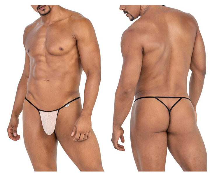 CandyMan Mesh G-String Thongs in Beige – men's thongs