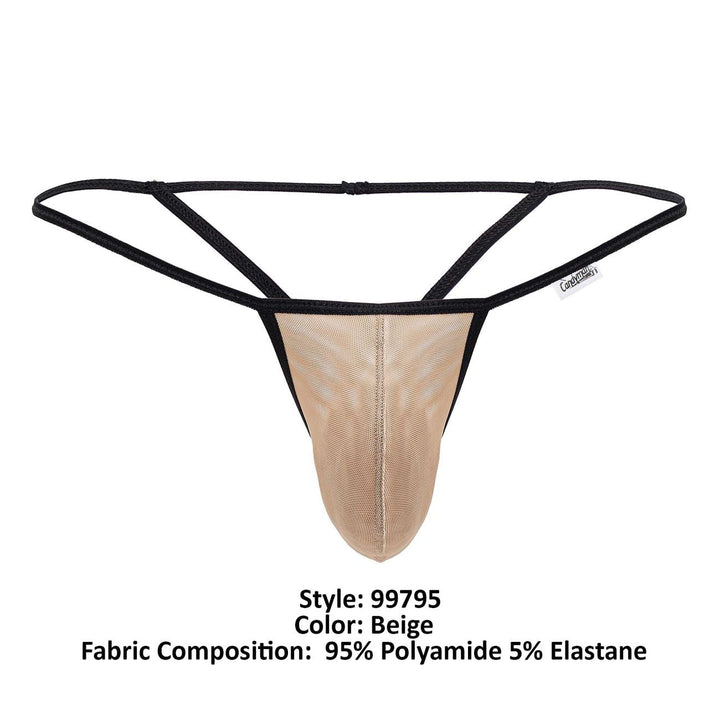 CandyMan Mesh G-String Thongs in Beige – men's thongs