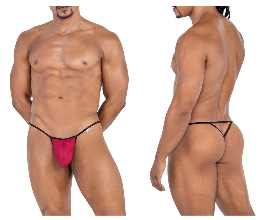 CandyMan Mesh G-String Thongs in Burgundy – men's thongs