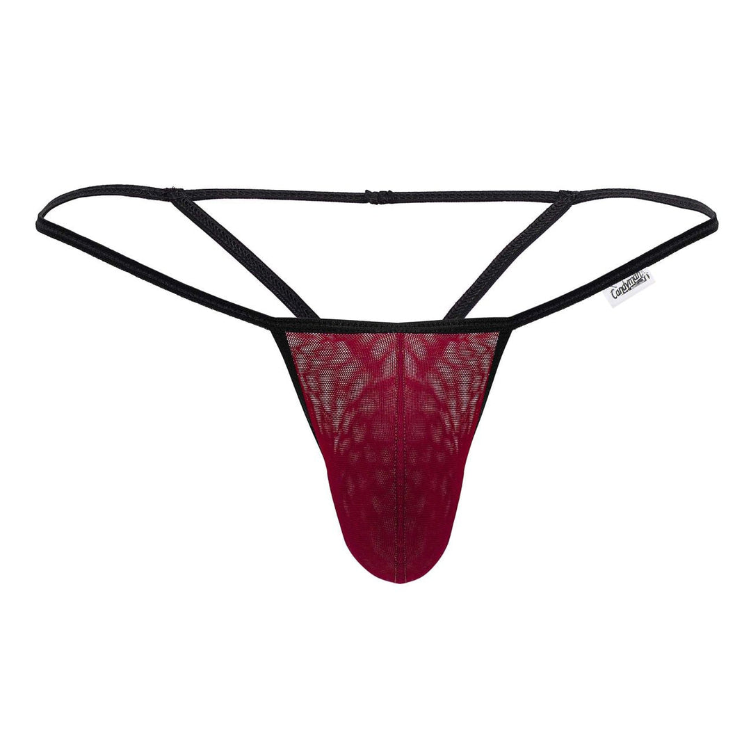 CandyMan Mesh G-String Thongs in Burgundy – men's thongs