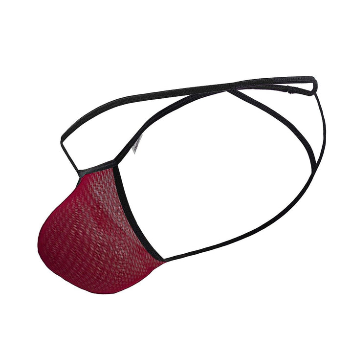 CandyMan Mesh G-String Thongs in Burgundy – men's thongs