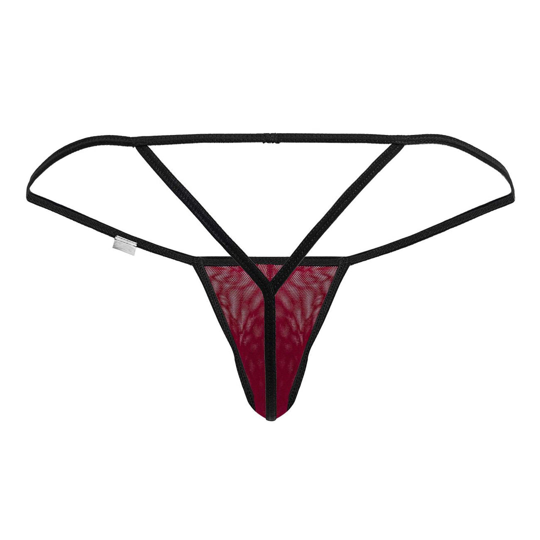 CandyMan Mesh G-String Thongs in Burgundy – men's thongs