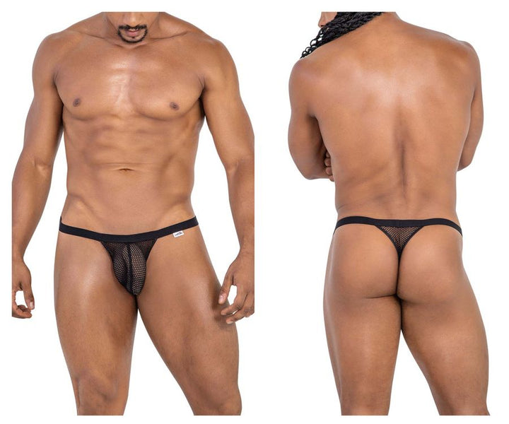 CandyMan Mesh Thongs in Black – men's thongs