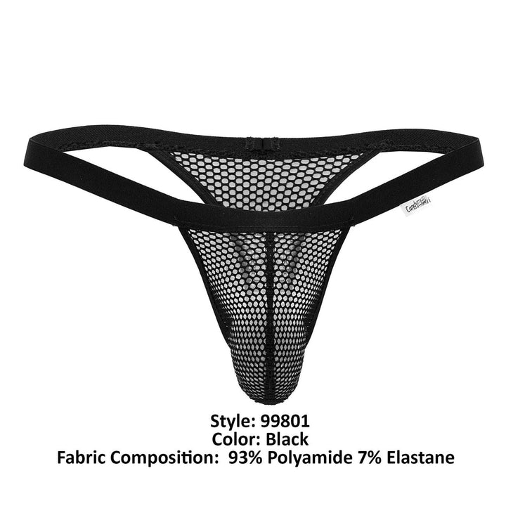 CandyMan Mesh Thongs in Black – men's thongs