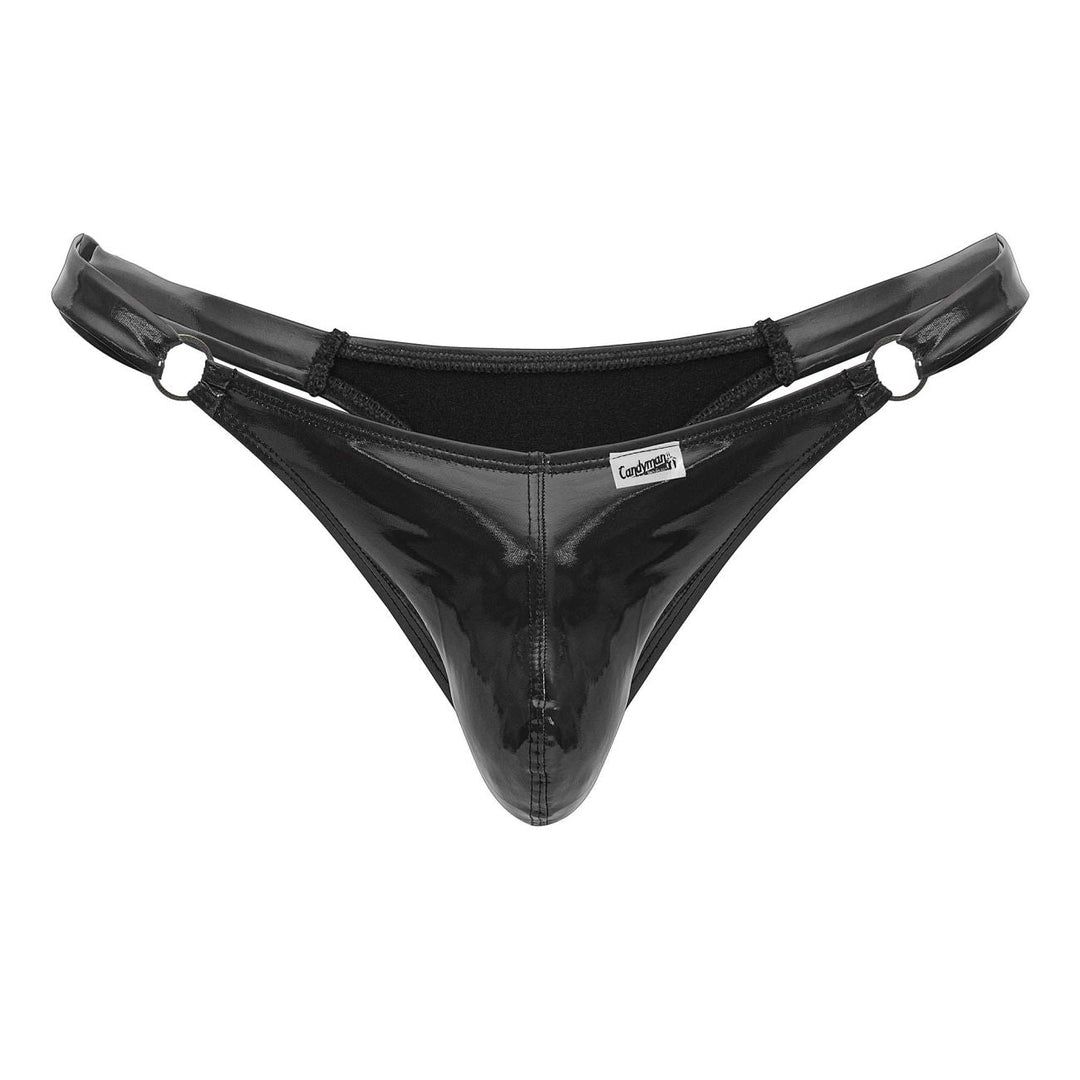 CandyMan Dom Thongs in Gloss Black – men's thongs