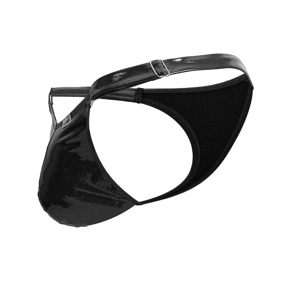CandyMan Dom Thongs in Gloss Black – men's thongs