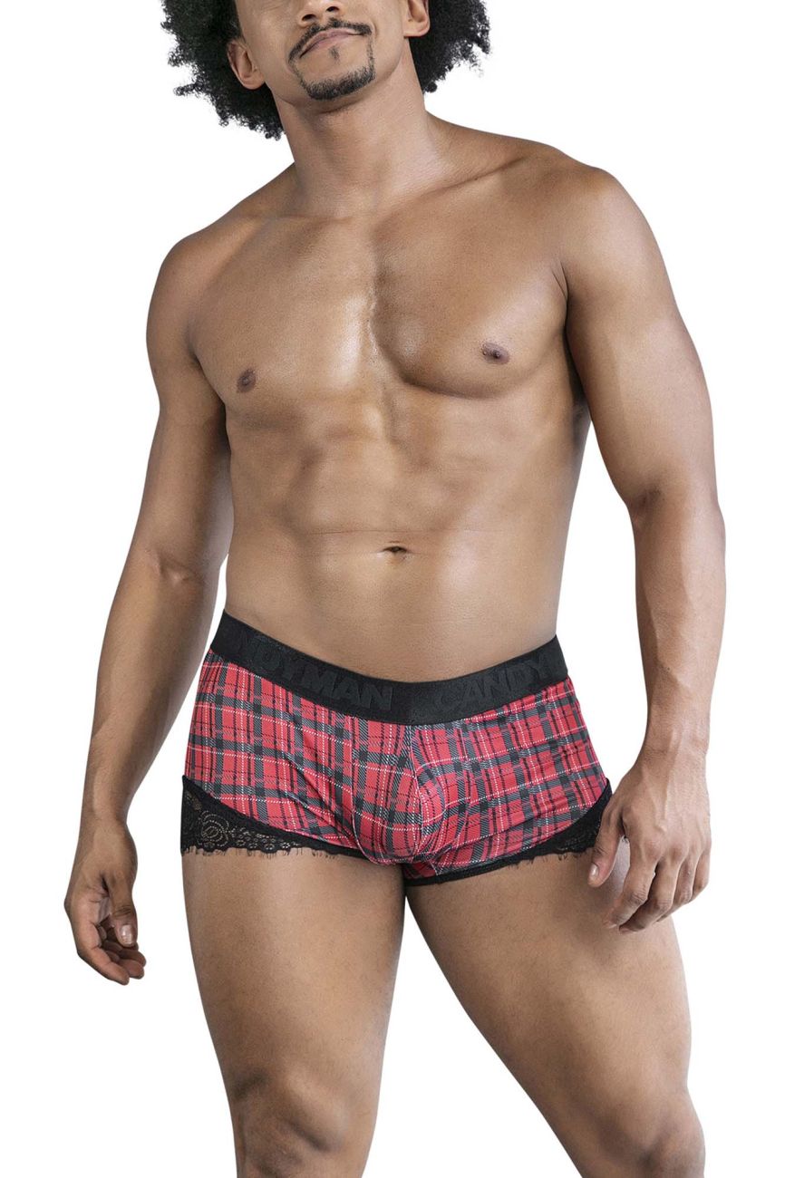 CandyMan Back to School Trunks in Red Plaid – men's trunks