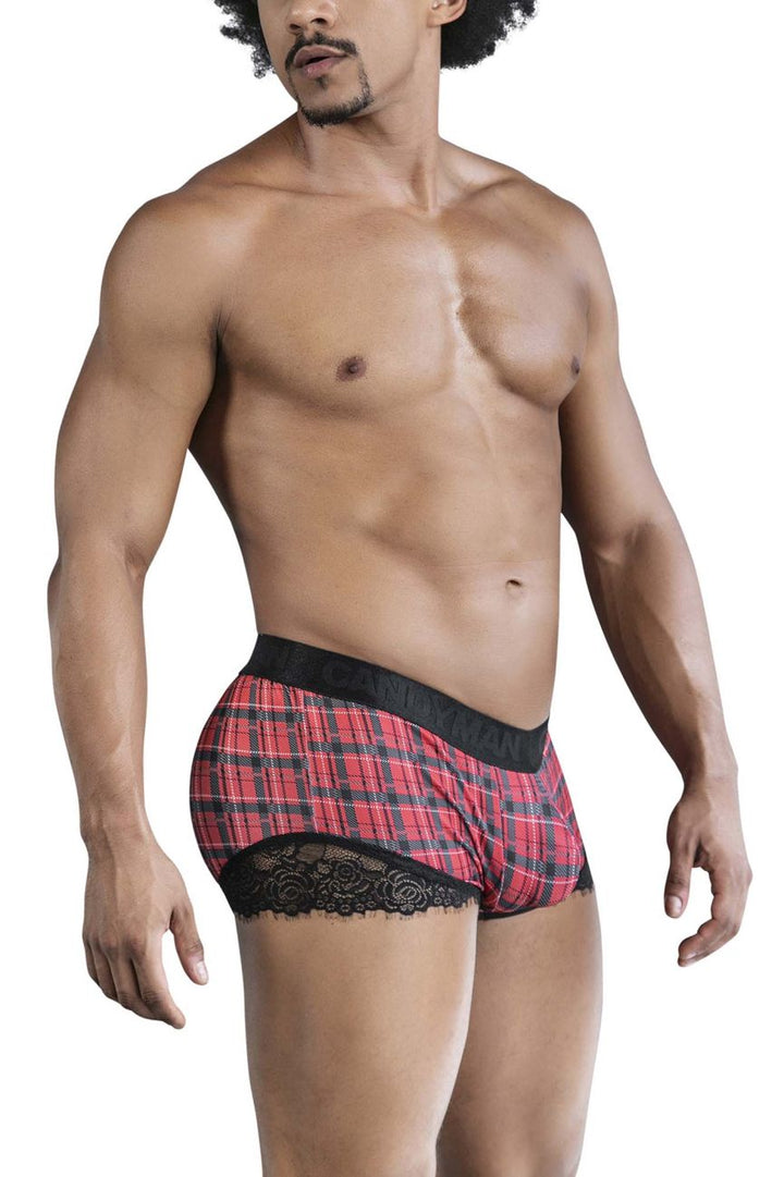CandyMan Back to School Trunks in Red Plaid – men's trunks