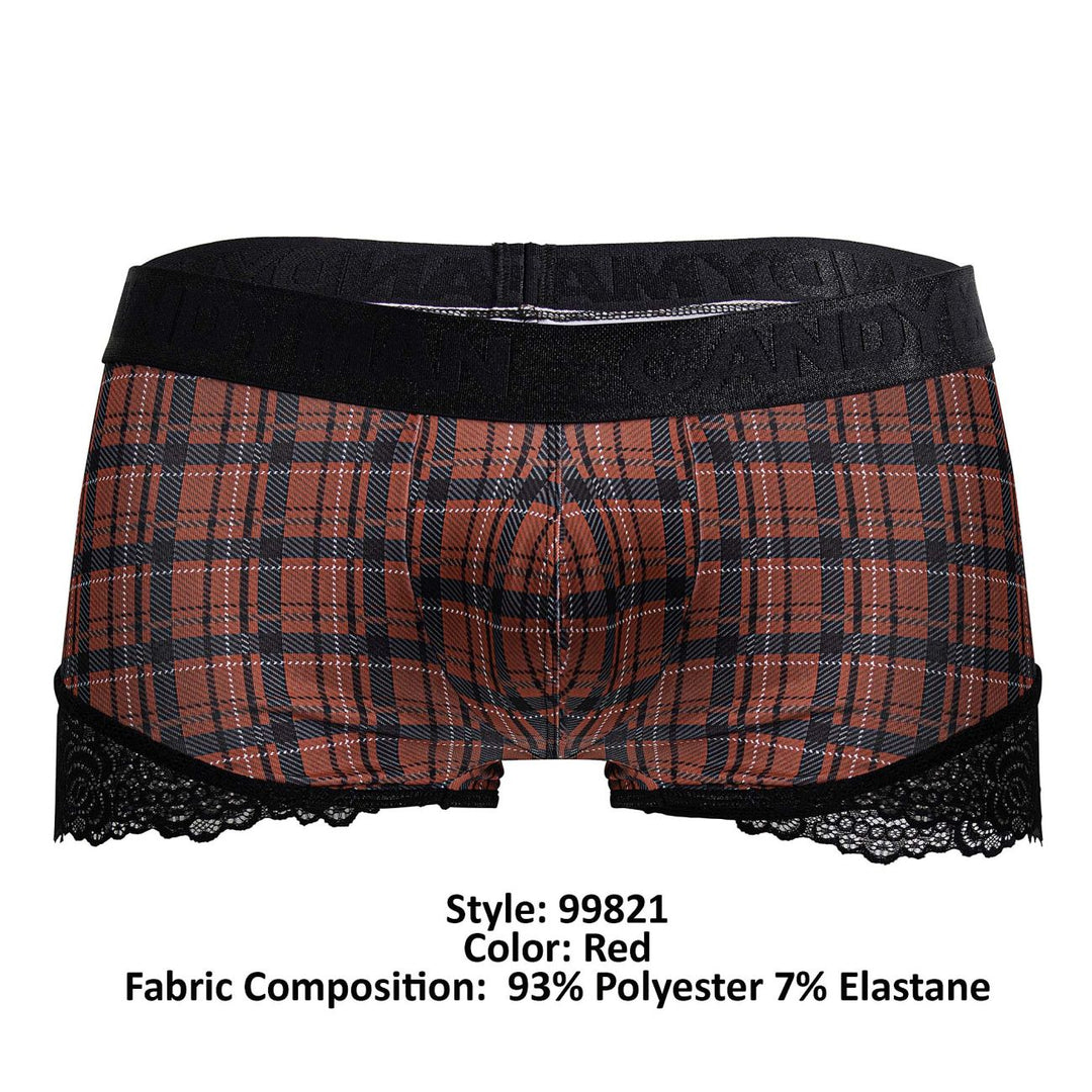 CandyMan Back to School Trunks in Red Plaid – men's trunks