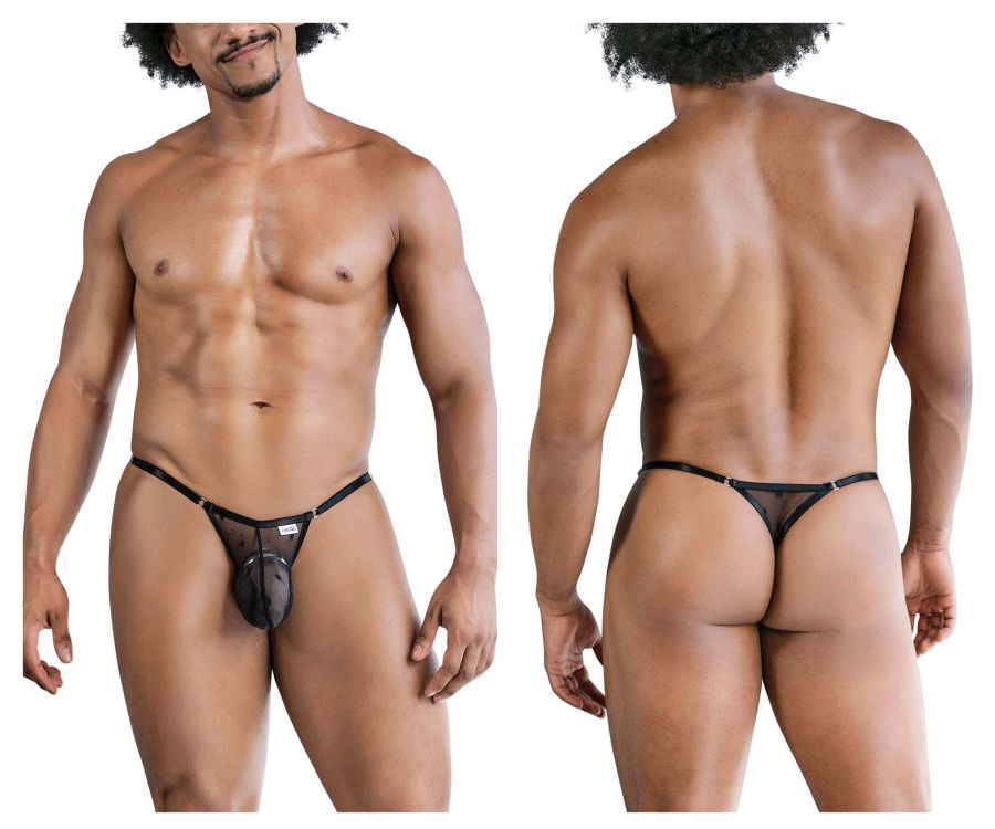 CandyMan Mesh Thongs in Black – men's thongs