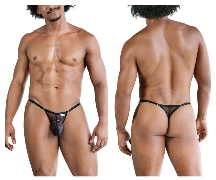 CandyMan Mesh Thongs in Black – men's thongs
