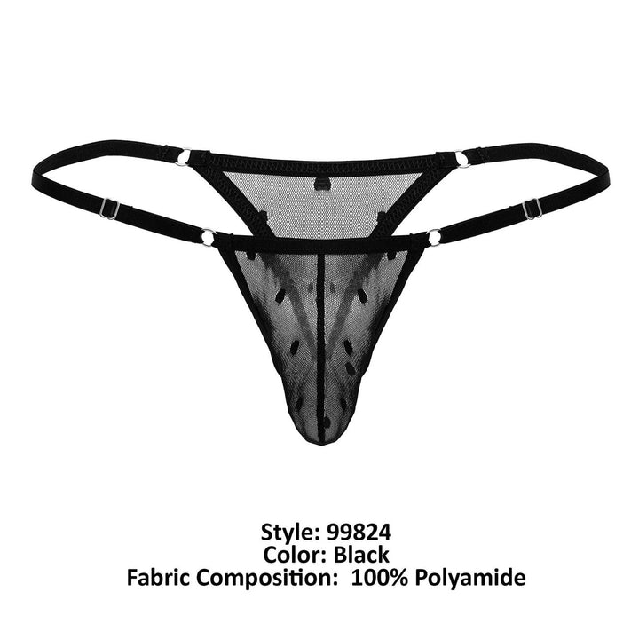 CandyMan Mesh Thongs in Black – men's thongs