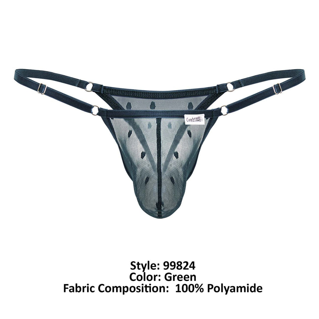 CandyMan Mesh Thongs in Green – men's thongs