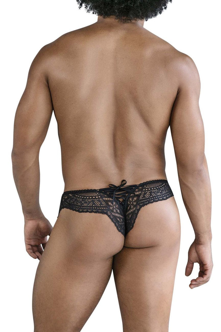 CandyMan Lace-Mesh Thongs in Black – men's thongs