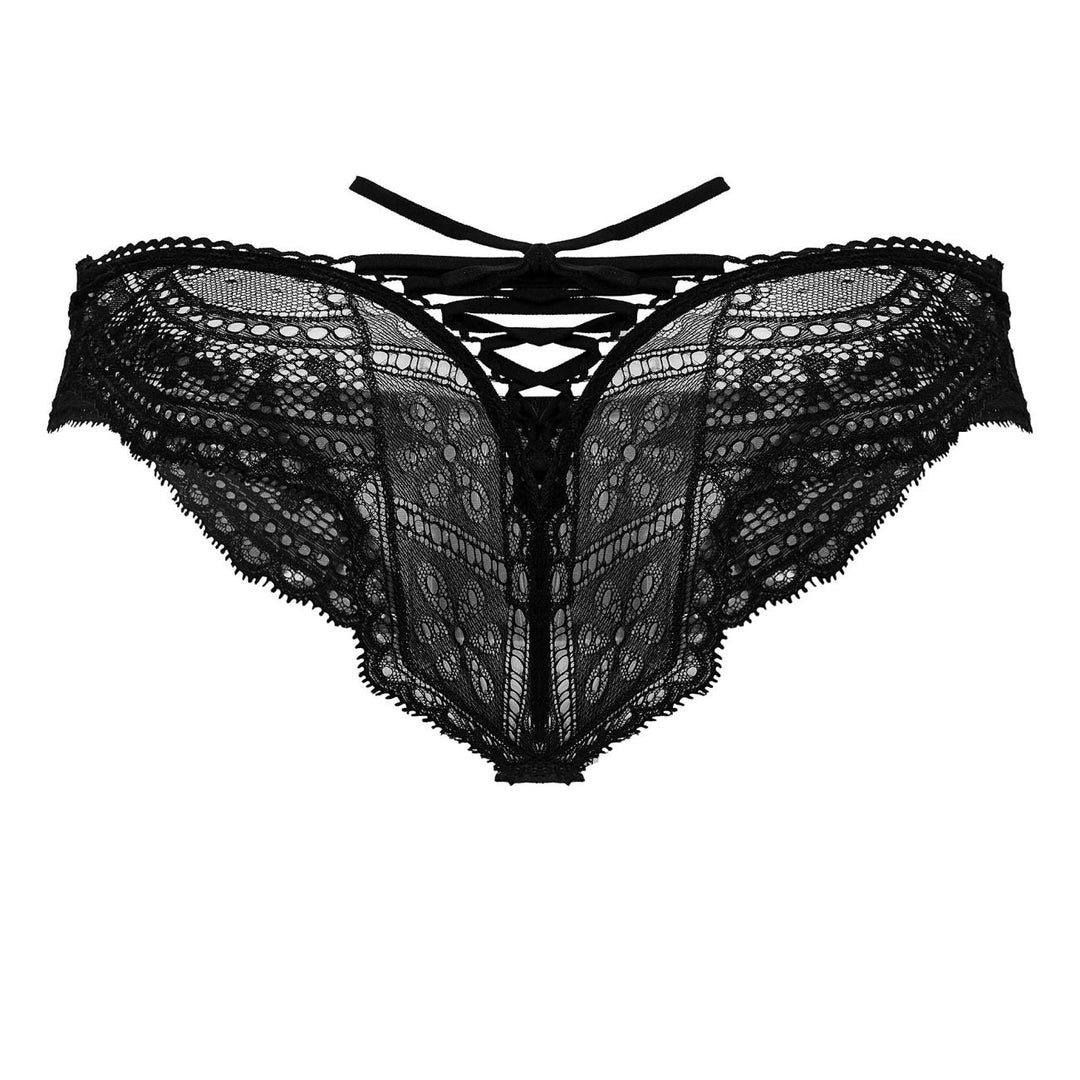 CandyMan Lace-Mesh Thongs in Black – men's thongs