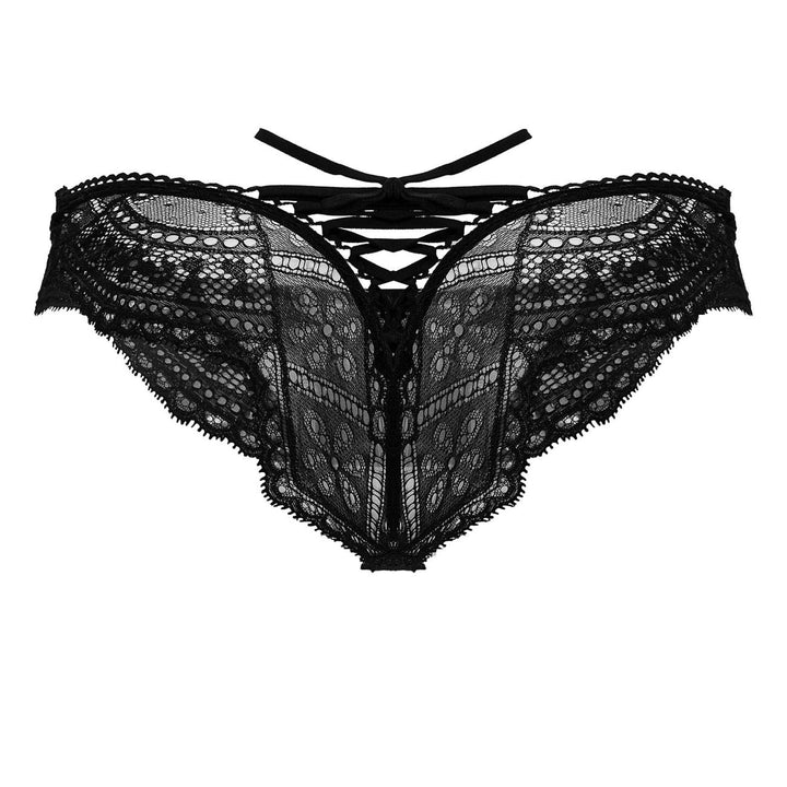 CandyMan Lace-Mesh Thongs in Black – men's thongs