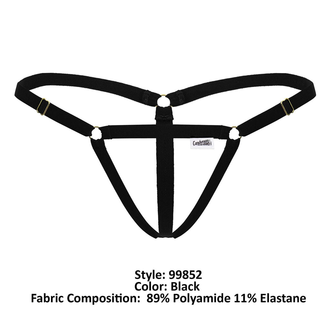 CandyMan Nudist Thongs in Black – men's thongs