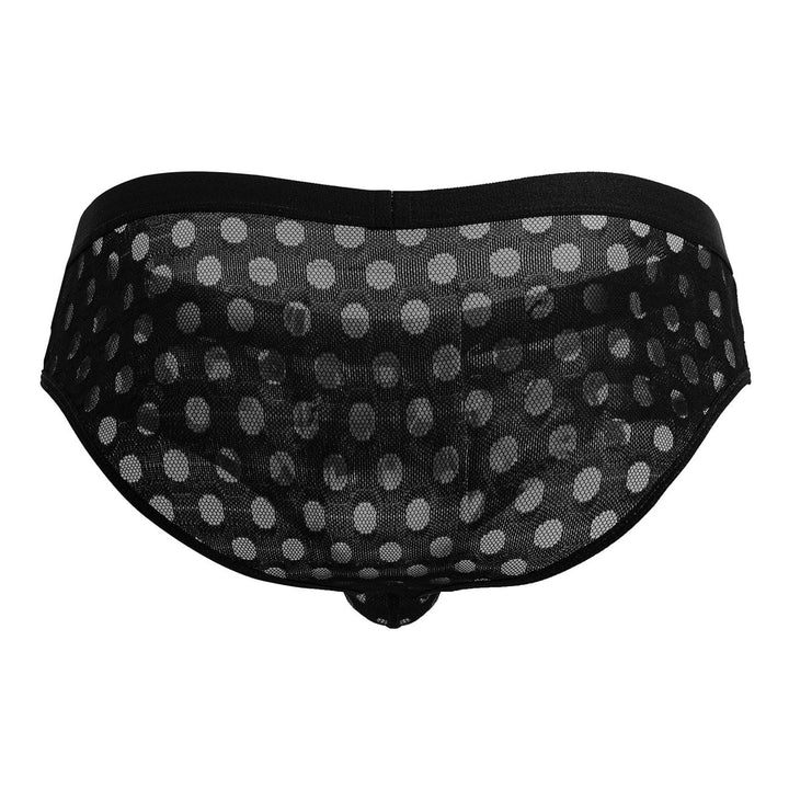 CandyMan Polka Mesh Briefs in Black – men's briefs