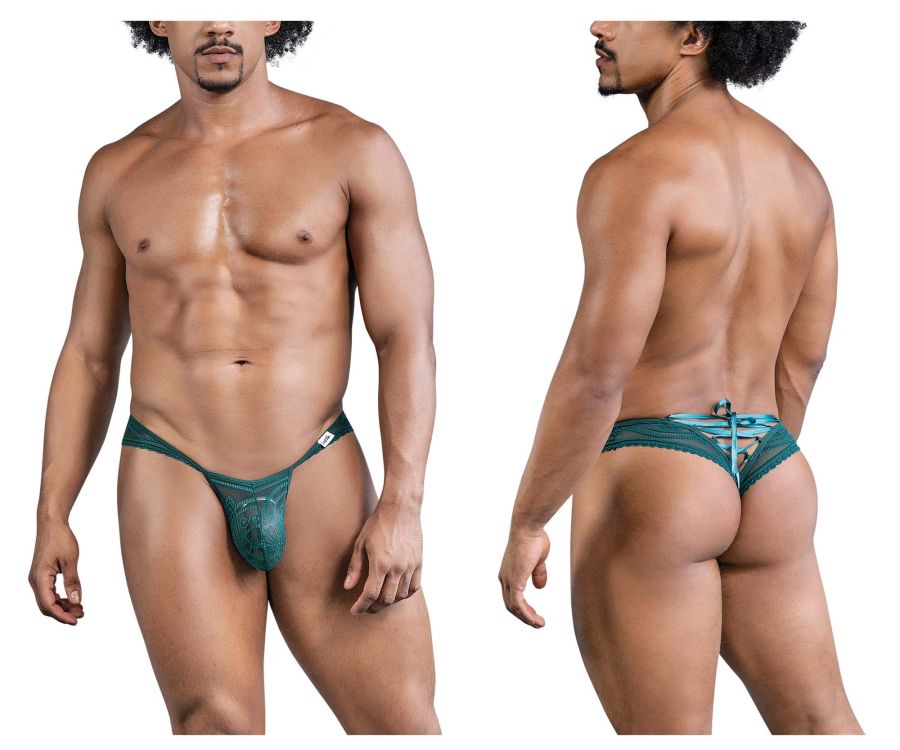 CandyMan Lace Thongs in Green – men's thongs