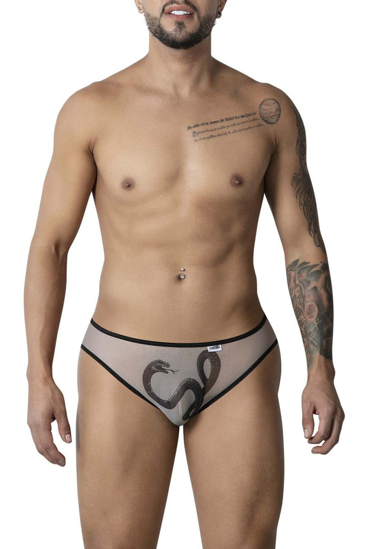 CandyMan Egyptian Men's Bikini Brief in Nude Black – men's briefs