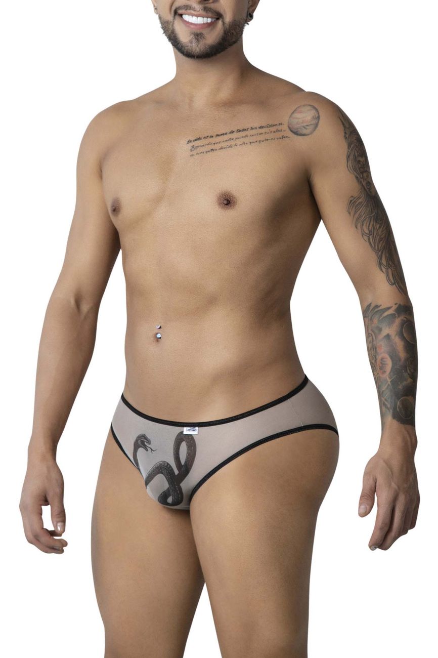 CandyMan Egyptian Men's Bikini Brief in Nude Black – men's briefs