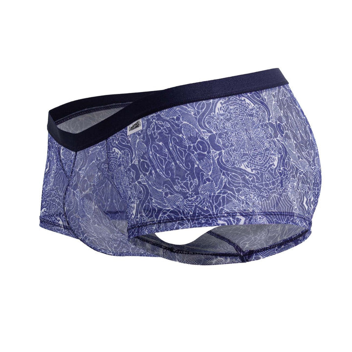 CandyMan Water prints Men's Trunk Underwear in Blue/White – men's trunks