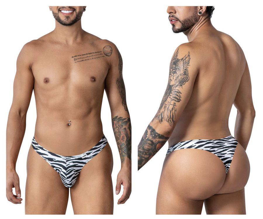 CandyMan Zebra Men's Thong in Zebra Print – men's thongs