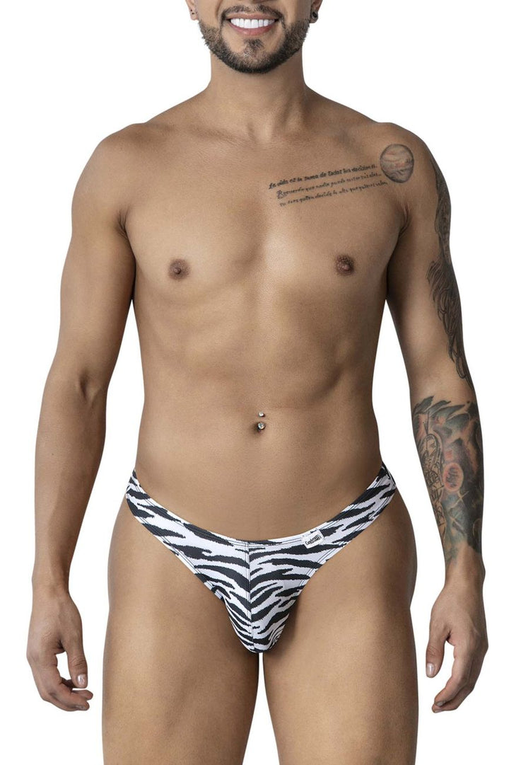 CandyMan Zebra Men's Thong in Zebra Print – men's thongs