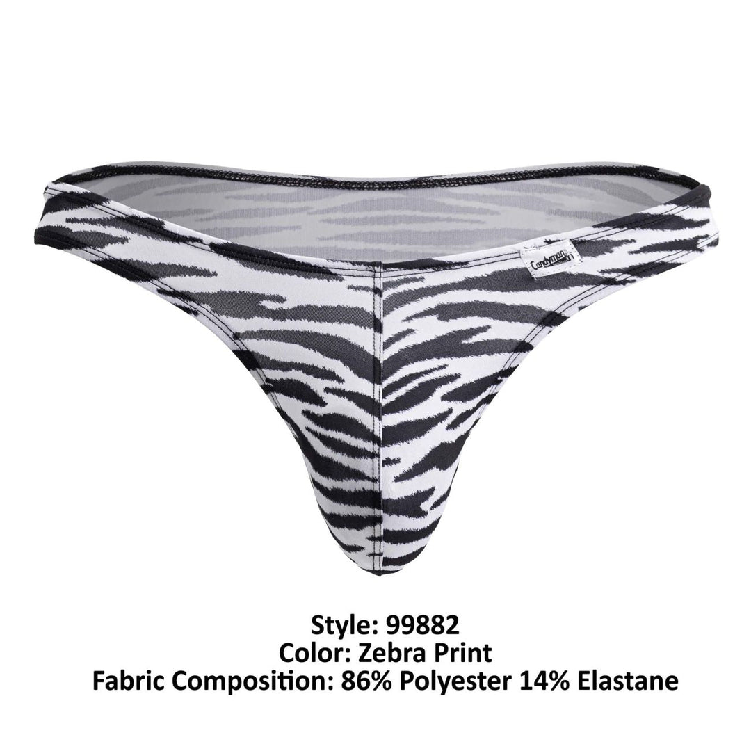 CandyMan Zebra Men's Thong in Zebra Print – men's thongs