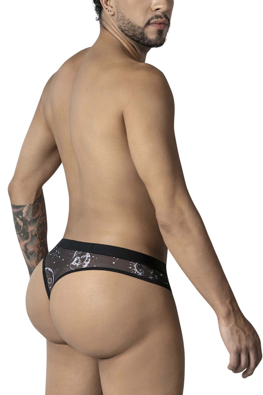 CandyMan Sun Moon Thong Men's Thong in Black/White – men's thongs