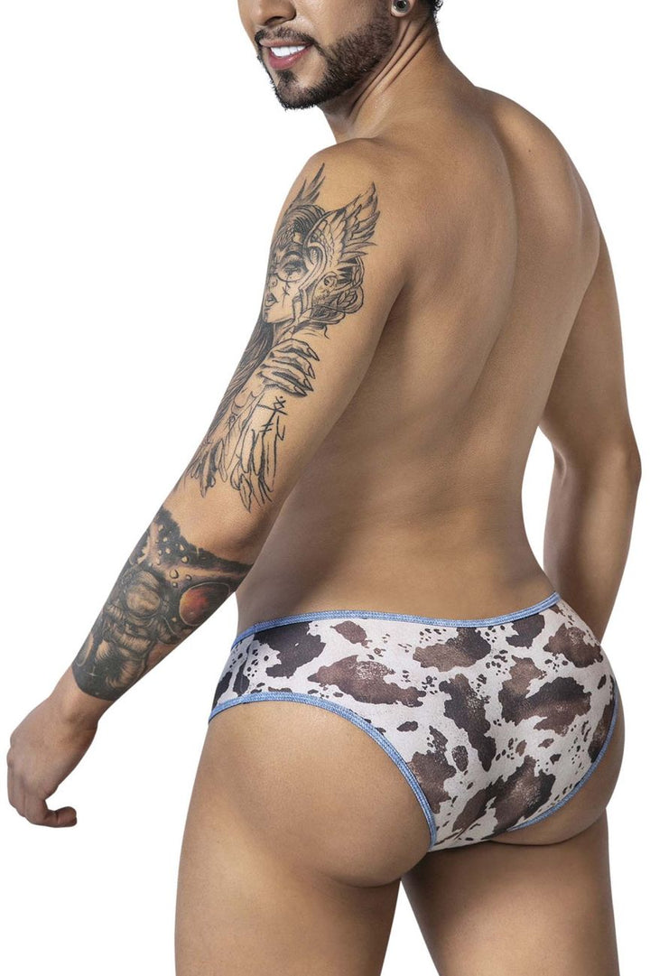 CandyMan Cowboy Men's Bikini Brief in Animal Print – men's briefs