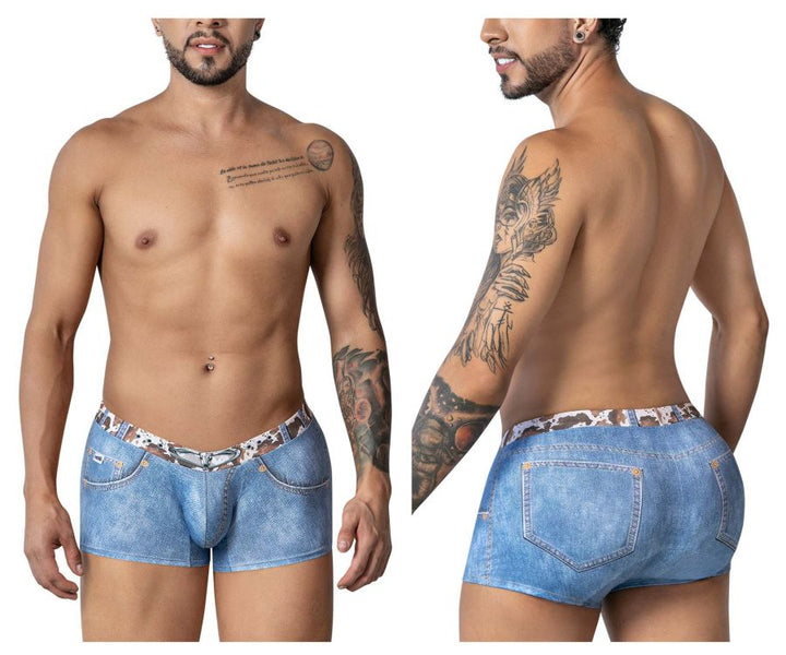 CandyMan Cowboy Men's Trunk Underwear in Denim Blue – men's trunks
