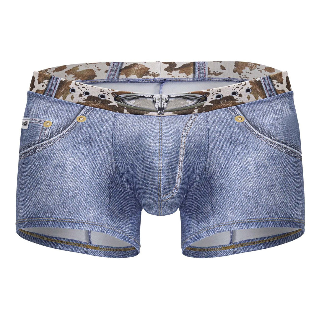 CandyMan Cowboy Men's Trunk Underwear in Denim Blue – men's trunks
