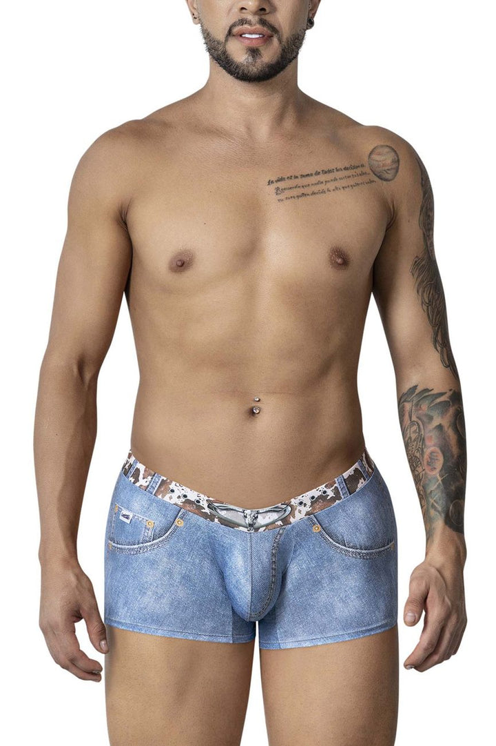 CandyMan Cowboy Men's Trunk Underwear in Denim Blue – men's trunks