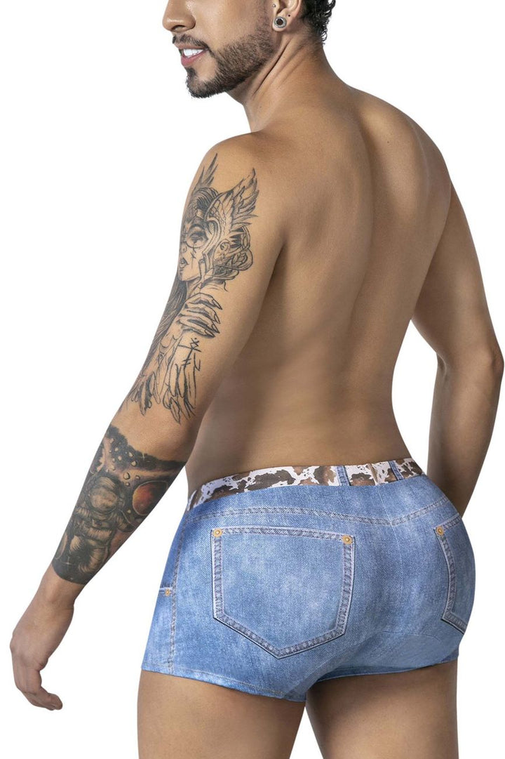 CandyMan Cowboy Men's Trunk Underwear in Denim Blue – men's trunks